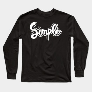 Hand Lettering - Simple Long Sleeve T-Shirt